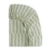 Babyletto Muslin Crib Sheet, GOTS Certified Organic Cotton - Moss Stripe - 4 of 4