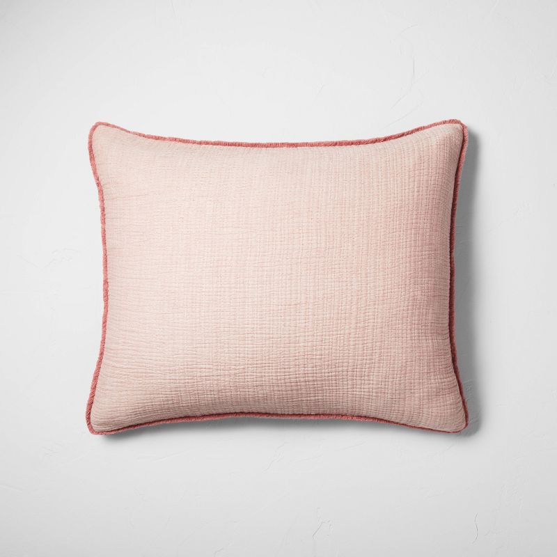 Textured Chambray Cotton Pillow Sham - Casaluna™, 1 of 9
