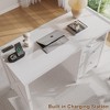 NicBex Modern Computer Desk with Storage Drawers & Charging Station,Writing Desk Home Office Desk for Study,Bedroom - 4 of 4