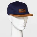 Men's NASA Flat Brim with Suede Hat - Navy Blue