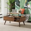 Lift Top Coffee Table for Living Room, Small Coffee Table with Storage,Hidden Compartment and Adjustable Shelf, Mid Century Modern,  Wood, Cherry - 2 of 4