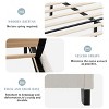 Kumasinova Queen/Twin/King Size Teddy Velvet Upholstered Bed Frame,Platform Bed with 49.21"High Back Headboard,12 Wood Slat Support,White - 3 of 4