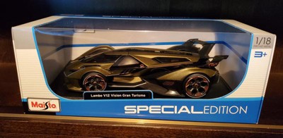 Lamborghini V12 Vision Gran Turismo Matt Green Metallic 1/18 Diecast Model Car by Maisto