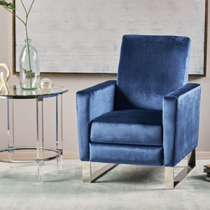 GDFStudio Pendry Modern Upholstered Pushback Recliner with Stainless Steel Legs - 1 of 4