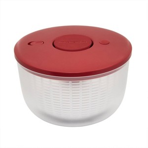 KitchenAid Salad Spinner: Large 7.43 Qt Red Plastic Lettuce Spinner, Hand Wash, 2-Piece Set - 1 of 4