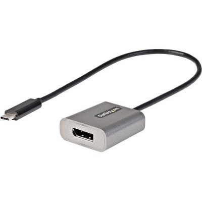 StarTech.com USB-C to DisplayPort Adapter - 1 x Type C Male USB - 1 x DisplayPort Female Digital Audio/Video - 7680 x 4320 Supported - Gray