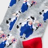 Women's Patriotic Cows Crew Socks - Heather Gray 4-10: Lightweight Knit, Banded Cuff, Animal Prints - 3 of 3