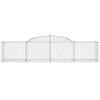 vidaXL Galvanized Iron Arched Gabion Basket - Durable, Corrosion-Resistant Outdoor Stone Cage Retaining Wall for Garden Decor - 3 of 4