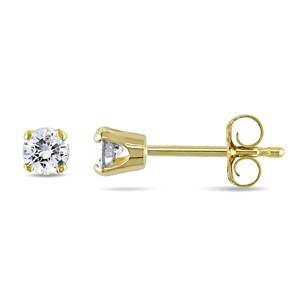 EVERLY JEWELRY | 14k Yellow Gold 1/4 CT TDW Solitaire Earrings - 1 of 4