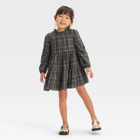 Toddler Girls' Plaid Dress - Cat & Jack™ Red 18m : Target