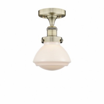 Olean - 1 Light Semi-Flush Mount In Art Deco Style-8.25 Inches Tall and 6.5 Inches Wide
