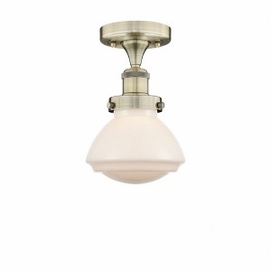 Olean - 1 Light Semi-Flush Mount In Art Deco Style-8.25 Inches Tall and 6.5 Inches Wide - 1 of 1