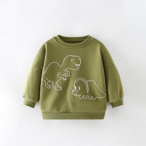 MyKids-USA Boys Cartoon Pattern Printing Crew Neck Casual Pullover - 1 of 4