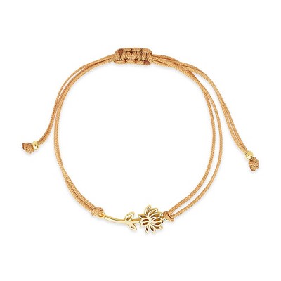 SHINE by Sterling Forever Sterling Silver Birth Flower Bolo Bracelet