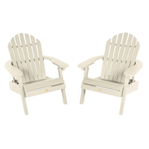 Hamilton 2pk Folding Reclining Adirondack Chairs Whitewash