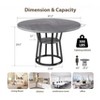 Nasitip Round Dining Table for 4-6, 42" Farmhouse Kitchen Table with Storage, Circle Dinner Tables for Dining Room, Living Room, Apartment(Only Table) - 3 of 4