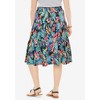 Woman Within Plus Size Elastic-Waist Knit Tiered Skirt - 3 of 4