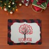 Unique Bargains Christmas Place Mats Linen Red Black White 13 " x 17.7 " 2 Pcs - 2 of 4