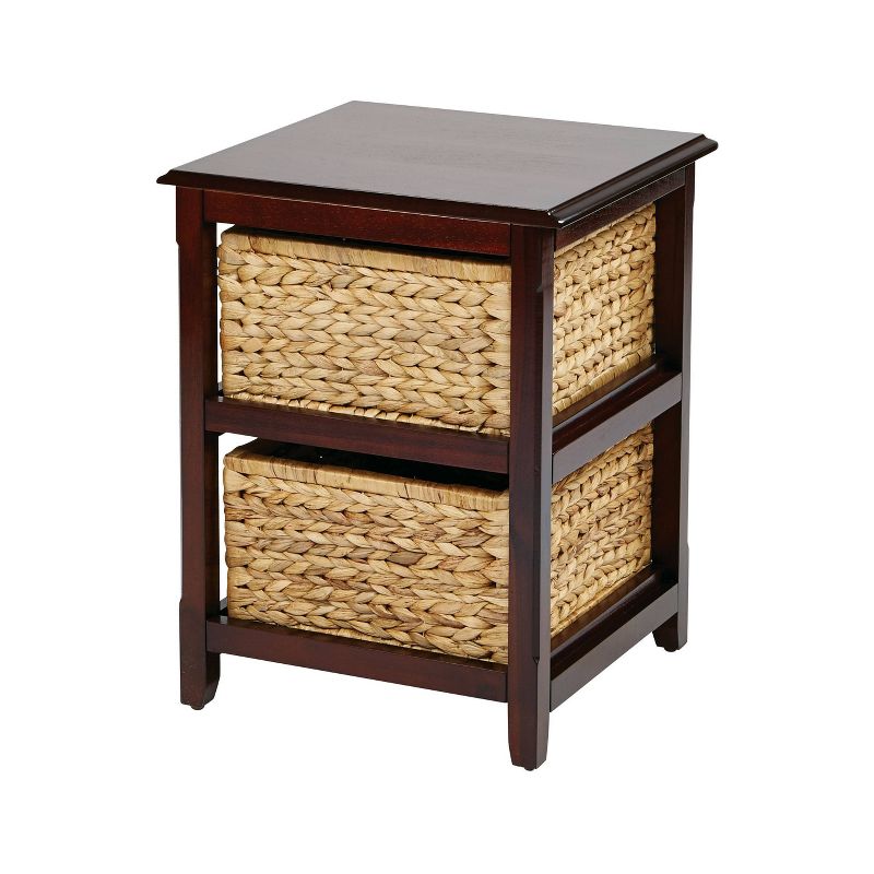 21.25&#34; Seabrook TwoTier Storage Unit with Espresso and Natural Baskets - OSP Home Furnishings, 3 of 6