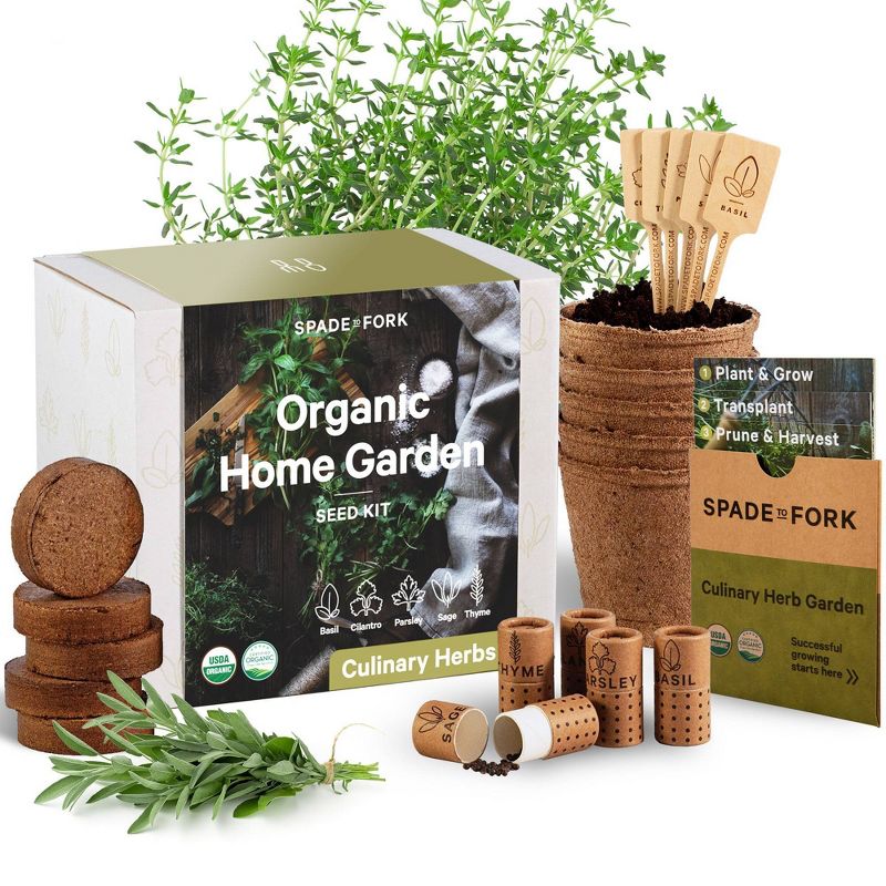 Spade to Fork Organic Culinary Herbs Kit, 1 of 9