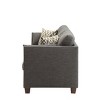 Acme Furniture 82" Laurissa Sofa Light Charcoal Linen: Includes 4 Accent Pillows, Nailhead Trim, Wood Frame - 3 of 4