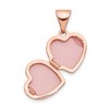 Black Bow Jewelry 14k Rose Gold 10mm Textured Floral Heart Locket - 4 of 4