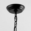 DORESshop 3-Light Black Single Globe Metal Fixture Pendant Light with Crystal Shade - 4 of 4