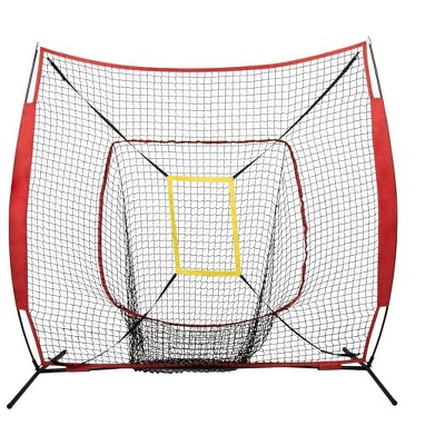 MPM Baseball Softball Practice Net 7' x 7' , Baseball Equipment Training Aids with Carry Bag for Hitting, Pitching, Batting, Soft Toss Practices and