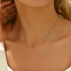 Dainty Gold Chain Necklace For Women - 18K Gold Plated Coin Disc Choker With Beaded & Paper Clip Layered Chain, Everyday Jewelry Gift - 3 of 4