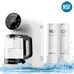 Ecoviva 200G Countertop Reverse Osmosis Water Filtration System with 5 Stage Filtration 3:1 Pure to Drain, TDS Monitor, Faster Delivery Flow - 1 of 4