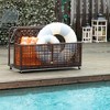 Outsunny Wheeled Patio Wicker Pool Float Storage, Pool Caddy w/ Compartment & Basket - 2 of 4
