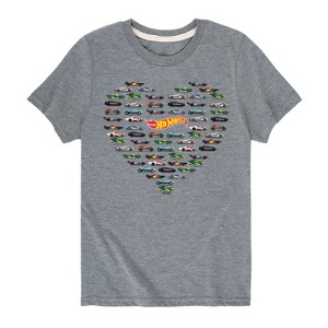 Boys' - Hot Wheels - Valentine's Hot Wheels Heart Short Sleeve Graphic T-Shirt - 1 of 4