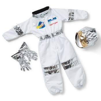 Melissa & Doug Astronaut Role Play Costume Set (5pc) - Jumpsuit, Helmet, Gloves, Name Tag