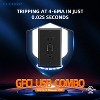 ELEGRP GFCI Outlet Self-Test, 15 Amp 125V NO Tamper Resistant Duplex wall outlet, with Glossy Wall Plate, UL Listed, Black 6PC - 2 of 4