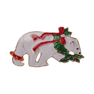 Unique Bargains Christmas Brooches YNCP736-1 Alloy Dripping Wax Multicolor 1 Pc - 1 of 4