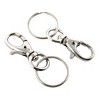 Unique Bargains Household Metal Trigger Lobster Clasp Key Chain Keyring Silver Tone 2 Pcs - 4 of 4