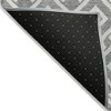 Gray And Ivory Geometric Washable Indoor Outdoor Area Rug - 4 of 4