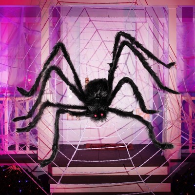 Joyfy Giant Spider Halloween Outdoor Decorations ,Scary Realistic Spiders Props Decor,Halloween Decorations for Outside Yard Garden Lawn Party
