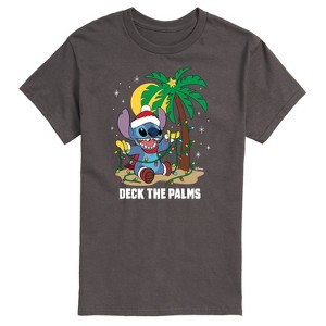 Men's - Lilo and Stitch - Deck the Palms Christmas Short Sleeve Graphic T-Shirt - 1 of 4
