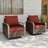 EAGLE PEAK Rocking Chair, Swivel Rocker, Rattan Patio Furniture, 2 Chairs - 2 of 4