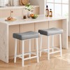Whizmax Counter Height Bar Stools Set of 4, 24" Barstools for Kitchen Island Counter, Upholstered Padded Barstools with Curved Surface, Easy Assembly - 4 of 4