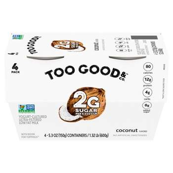 Two Good Low Fat Lower Sugar Coconut Greek Yogurt - 4ct/5.3oz Cups