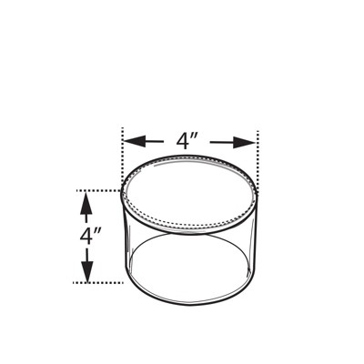 Clear Acrylic Small Cylinder Bin for Storage and Display