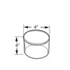 Azar Displays Clear Acrylic Cylinder, Plastic Round Container and Riser, 4"W x 4"H - 3 of 4