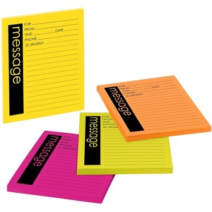 Post-it Super Sticky Self-Stick Message Pad 3 7/8 x 4 7/8 Rio de Janeiro Colors 50-Sheet 4/Pack - 1 of 4