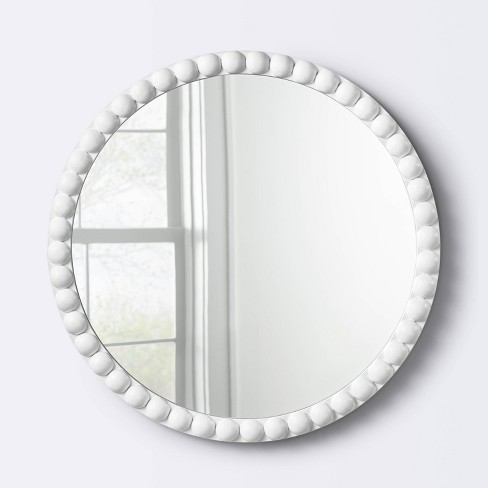 Round Decorative Wall Mirror - White - Cloud Island™