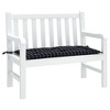 vidaXL Garden Bench Cushion Black Check Pattern 39.4 in.x19.7 in.x2.8 in. Oxford Fabric - 3 of 4
