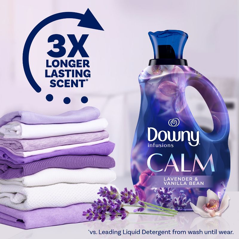 Downy Infusions Calm Liquid Fabric Softener - Lavender & Vanilla Scent, 6 of 20