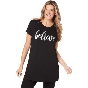 Dreams & Co. Soft Pj Tunic Tee - 1 of 4