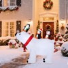 FONTOI Christmas Inflatable Polar Bear and Penguins Cute Holiday Blow Up Decoration for Festive Yard Lawn and Garden Display, White, 9.06"*6.3"*8.66" - 4 of 4
